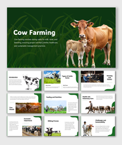 Cow Farming Focuses on cattle care, types of farms, feeding, milking, and sustainable farming practices.