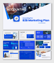 B2B marketing plan for an accounting firm focusing on lead generation, client acquisition, digital channels, and ROI.