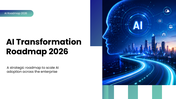 AI Transformation Roadmap 2026 PPT with AI strategy, enterprise adoption, and roadmap planning slides. - slide 1