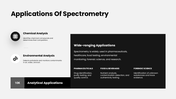 Explore spectrometry, its principles, instruments, types, techniques, applications, and analytical methods. - slide 9