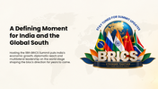 Explore BRICS Summit 2026, India’s chairship, expansion, global cooperation, economic priorities, and challenges. - slide 14