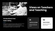 Sarvepalli Radhakrishnan presentation featuring his life, education, philosophy, teaching career, political service. - slide 7