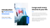 Pulmonary disease presentation covering lung disorders, respiratory conditions, symptoms, and prevention. - slide 2