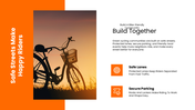 National Bike Month presentation promoting cycling, road safety, fitness, sustainability, and active travel. - slide 8