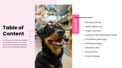 Pet Store Business Plan PPT covering market strategy, revenue model, and financial growth projections. - slide 2