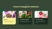 Floriculture PPT cover showing flower crops, soil needs, and cultivation practices for growing flowers. - slide 8
