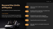 Roadster electric hypercar with dark orange theme, charts, timelines, tables, text holders and editable shapes. - slide 9
