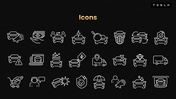 Roadster electric hypercar with dark orange theme, charts, timelines, tables, text holders and editable shapes. - slide 14
