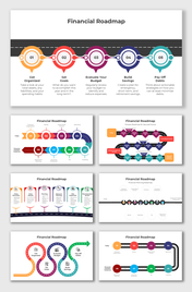 Step-by-step financial roadmap illustrating goal setting, budget review, savings creation, and debt management strategies.
