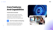 SaaS Solutions presentation with cloud platform, tablet user, architecture, pricing, security, and deployment strategy. - slide 4