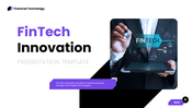 FinTech Innovation presentation with digital finance, AI, blockchain, mobile payments, and banking technology. - slide 1