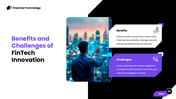 FinTech Innovation presentation with digital finance, AI, blockchain, mobile payments, and banking technology. - slide 8