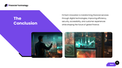 FinTech Innovation presentation with digital finance, AI, blockchain, mobile payments, and banking technology. - slide 10