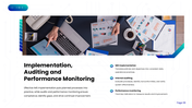Integrated Management System with quality, environmental, safety icons, planning, audits, documentation and improvement. - slide 8