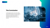 Integrated Management System with quality, environmental, safety icons, planning, audits, documentation and improvement. - slide 10