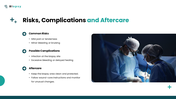 The Biopsy presentation showing tissue sampling, needle, microscope, specimen handling, diagnosis, and aftercare. - slide 8