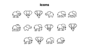 African Savanna Elephant presentation in grassland with habitat, diet, social behavior, threats, and conservation. - slide 11