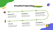 The Smoothie Preparation With Fruits presentation with fruit selection, cutting, blending, flavors, and serving tips. - slide 6