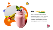 The Smoothie Preparation With Fruits presentation with fruit selection, cutting, blending, flavors, and serving tips. - slide 10