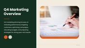 Q4 Marketing Planning outlines objectives, audience targeting, campaigns, budgets, resources, and performance tracking. - slide 2