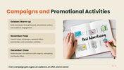 Q4 Marketing Planning outlines objectives, audience targeting, campaigns, budgets, resources, and performance tracking. - slide 6