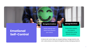 Self Management showing goal setting, time control, focus, productivity, emotions, and positive habits. - slide 7