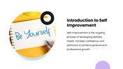 The Self Improvement presentation showing self-awareness, positive habits, goal setting, motivation, and personal growth. - slide 2