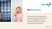 Cerebrovascular Disease presentation  showing causes, symptoms, diagnosis, treatment, complications, and recovery. - slide 10