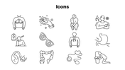 The Diarrhea presentation showing loose stools, types, causes, symptoms, diagnosis, treatment, and prevention. - slide 11