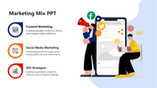 Vertical layout with three colorful circular icons and a mobile phone showing social media icons and two people interacting.