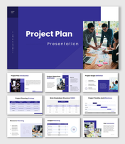 The Project Plan Presentation show team planning, charts, timeline, goals, and execution strategy visuals.