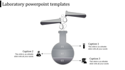 Infographic featuring a chemical flask divided into three numbered segments with droppers and captions around it.