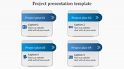 Grid layout showing four project plans, each with a title, caption, and unique icon in a rectangular design.