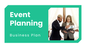 Event Planning Business Plan PowerPoint covering market analysis, strategy, operations, pricing, and financial projections.