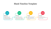 Horizontal arrow timeline with four color coded stages Business, Process, Target, and Growth labeled with the year 20XX.