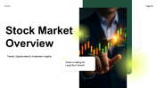Stock Market PowerPoint presentation covering market basics, indices, invetment options, trends, risks, and future insights.