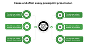 Green circular sections connected to a central icon, with three numbered circles on both sides and text.