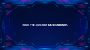 Cool technology dark background slide with a futuristic design and text overlay.