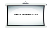 A whiteboard with a black border hanging from a top hook, displayed against a light background.