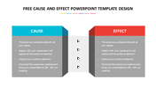 3D style cause and effect diagram with blue and red rectangular blocks connected by arrows in a structured layout.