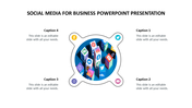 Mobile phone infographic with a range of social media platform logos arranged around it, in a circular pattern.