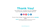 Slide displays teal text in the center with a horizontal row of blue, red, and multicolored social media circles below.