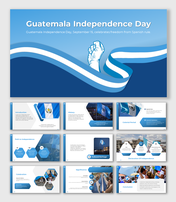 Guatemala independence day PowerPoint celebrating September 15, with slides on history, cultural heritage, and celebration.