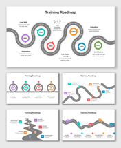 Orientation, core skills, hands-on practice, role-based training, and evaluation guide learner growth.