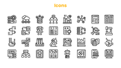 Data Lineage with blue workflow, data flow visuals, icons, process steps, and editable text holders. - slide 11