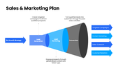 Q4 Business Plan with blue-black theme, charts, timelines, text holders and editable geometric shapes. - slide 6