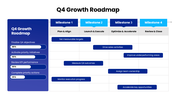 Q4 Business Planning with blue accents, business charts, timeline, text holders and editable shapes. - slide 7