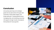 Q4 Business Planning with blue accents, business charts, timeline, text holders and editable shapes. - slide 10