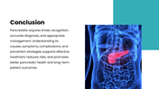 Pancreatitis with pancreas anatomy, teal accents, medical illustrations, text holders and infographic shapes. - slide 10