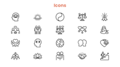 Self Care with peach tones, wellness photos, leaf shapes, circular graphics, icons, charts, and text panels. - slide 11